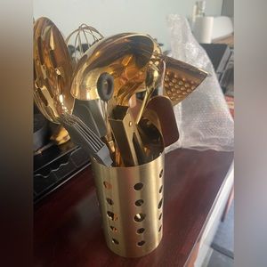 Brand new gold serving utensils!!